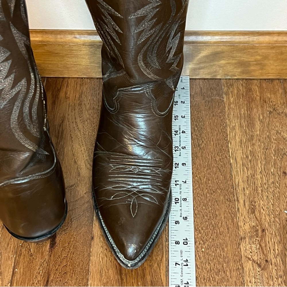 Nocona vintage brown cowboy boots size 9.5 Women’s 9 1/2 S91 - Picture 13 of 16